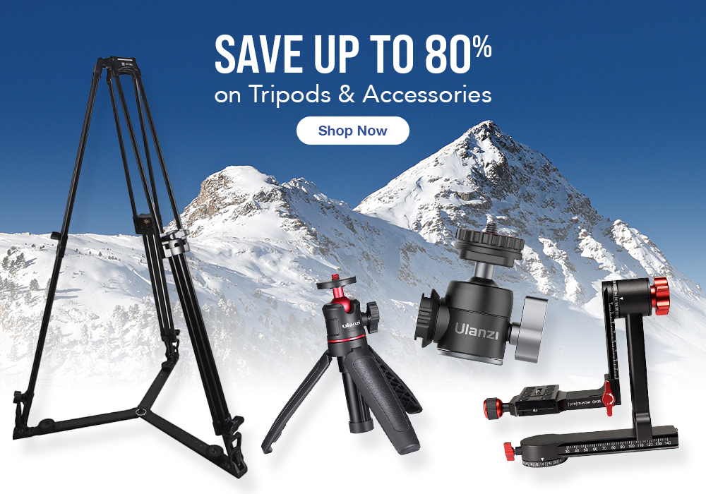 SAVE UP TO 80% on Tripods & Accessories!