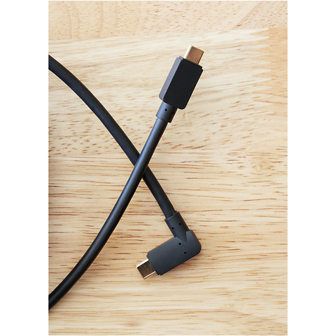 32.8 ft. Right Angle USB-C to USB-C Directional Tether Cable (Black) Image 3