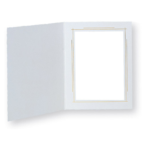 Whitehouse 5x7 Picture Folder Frame, White / Gold (10 Pack) Image 0