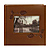Embossed Leatherette Framer Photo Album, Brown Ivy