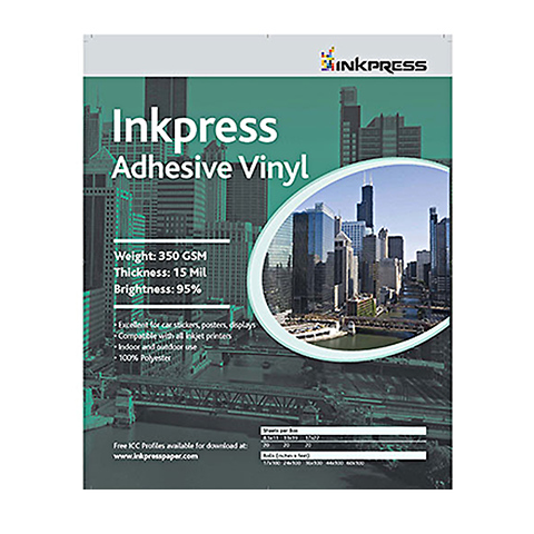 Adhesive  Vinyl 8.5 x 11 in. 20 Sheets Image 0