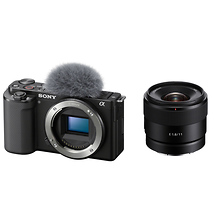 Alpha ZV-E10 Mirrorless Digital Camera Body (Black) with Sony E 11mm f/1.8 Lens Image 0