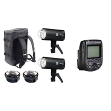 THREE Off Camera Flash Dual Kit with EL-Skyport Transmitter Pro for Fujifilm Image 0