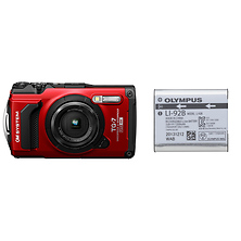 Tough TG-7 Digital Camera (Red) with LI-92B Rechargeable Lithium-Ion Battery Image 0