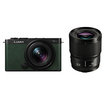 Lumix DC-S9 Mirrorless Digital Camera with 18-40mm Lens (Dark Olive) and Lumix S 50mm f/1.8 Lens Image 0