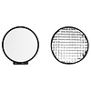 Verge Max Bi-Color Round LED Light Panel (Charcoal) with Light Control Grid for Verge Max (45 degree) Thumbnail 0