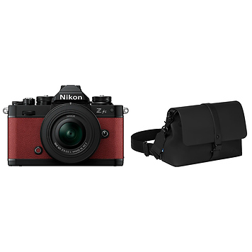 Z fc Mirrorless Digital Camera with 16-50mm Lens (Crimson Red) and GL X Nikon Splash Crossbody Bag (Black)