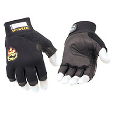 Genuine Leather 3/4 Fingerless Gloves, Medium Image 0