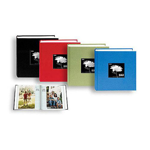 100 Pocket Fabric Frame Cover Photo Album (Assorted Colors) Image 0