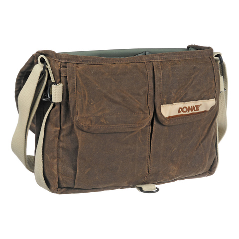 F-803 Waxwear Camera Satchel Shoulder Bag (Brown) Image 3