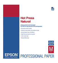 Hot Press Natural Smooth Matte Paper, 17 x 22in. (25 Sheets) Image 0