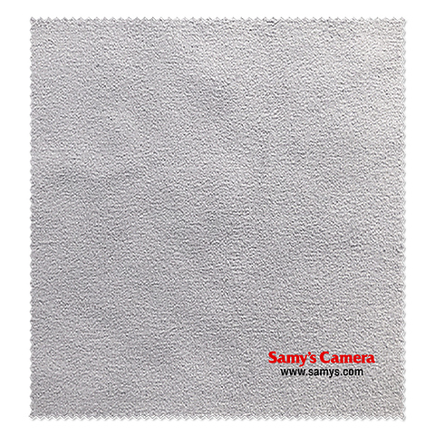 7 x 7.5 in. Clearlens Chamois Micro-Fiber Cleaning Cloth (Grey) Image 0