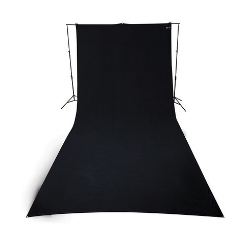9 x 20 ft Wrinkle-Resistant Cotton Backdrop (Rich Black) Image 0