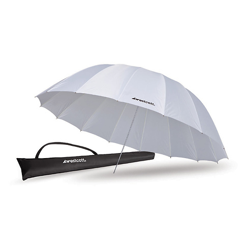 7ft White Diffusion Parabolic Umbrella Image 1