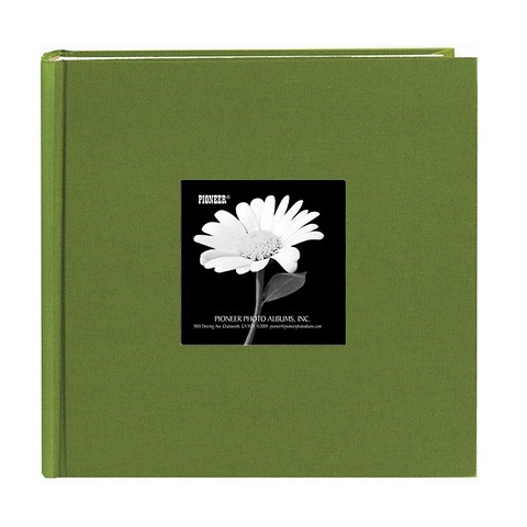 4 x 6 Natural Colors Fabric Green Photo Album Image 1
