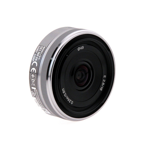E-Mount SEL16F28 16mm f2.8 E-Mount Lens - Silver - Open Box Image 1