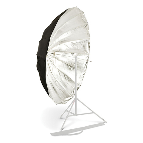 72 In. Silver Reflective Parabolic Umbrella Image 0