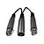 High Grade XLR Male To Dual Female Y Cable (6.5 In. Long)