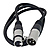 Microphone Cable Male to Female XLR (1 ft. Long)