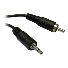 Audio Cable With 3.5mm Mono Plug Each End 6 Ft. (Black) Image 0