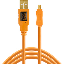 15 ft. TetherPro USB 2.0 Type-A Male to Mini-B Male Cable (Orange) Image 0