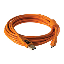 TetherPro USB 2.0 A Male to Micro-B 5-Pin 15 ft. Cable (Orange) Image 0