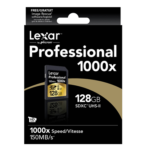 128GB Professional 1000x UHS-II SDXC Memory Card Image 1