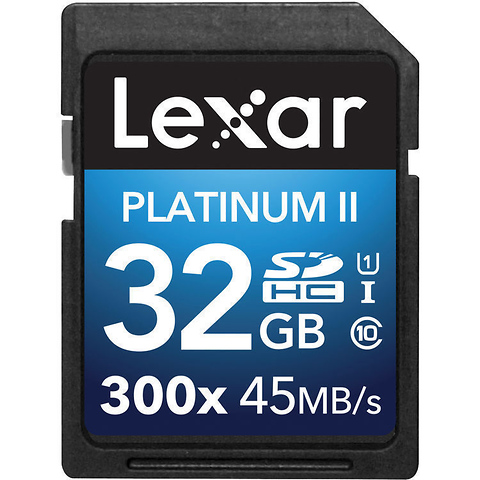 32GB Platinum II UHS-I SDHC Memory Card (Class 10) Image 0