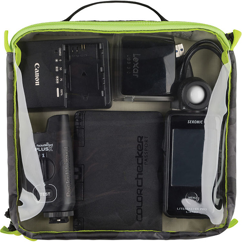 Cable Duo 8 Cable Pouch (Black Camouflage/Lime) Image 3