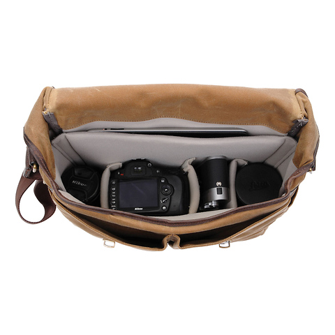 The Brixton Camera/Laptop Messenger Bag (Smoke) Image 3