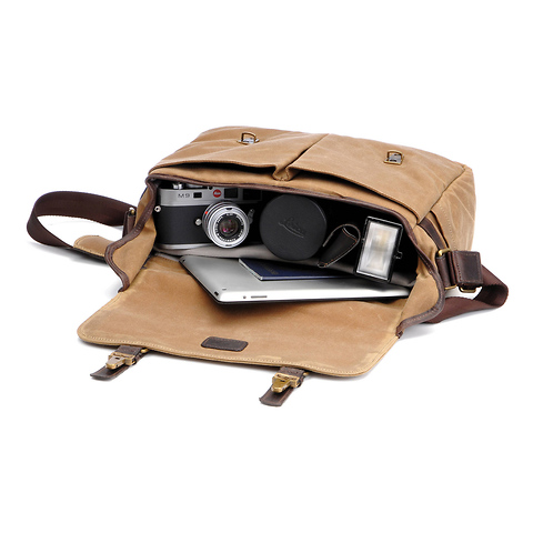 The Brixton Camera/Laptop Messenger Bag (Field Tan) Image 3