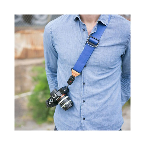 Slide Camera Strap Summit Edition (Navy with Caramel Leather) Image 2