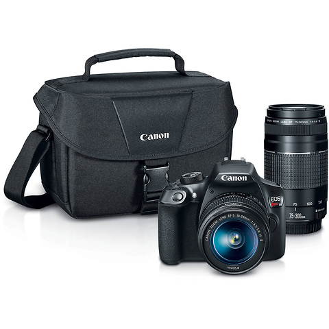 EOS Rebel T6 Digital SLR Camera with 18-55mm and 75-300mm Lenses Kit Image 0