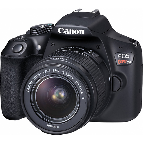 EOS Rebel T6 Digital SLR Camera with 18-55mm and 75-300mm Lenses Kit Image 1