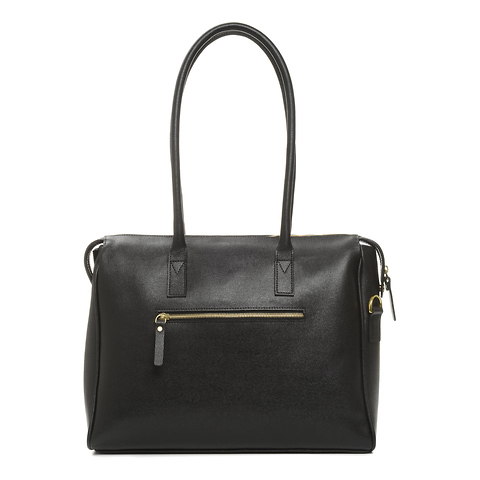The Madison Camera and Laptop Leather Bag (Black) Image 0