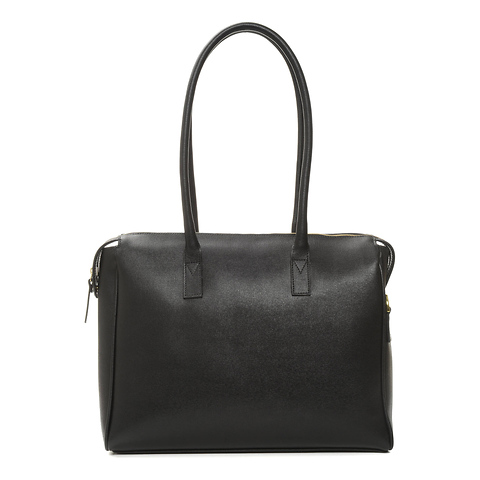 The Madison Camera and Laptop Leather Bag (Black) Image 1