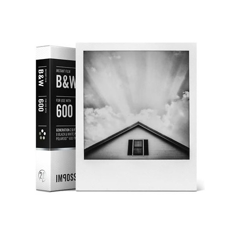 600 B&W Film for Polaroid 600 Type and I-1 Cameras Image 0