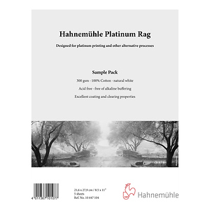 Platinum Rag Fine Art Paper Sample Pack (8.5 x 11 In. 5 Sheets)