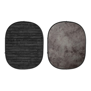 Collapsible Backdrop (Dark Planks/Light Gray) Kit