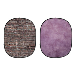 Collapsible Backdrop (Grunge Brick/Purple) kit