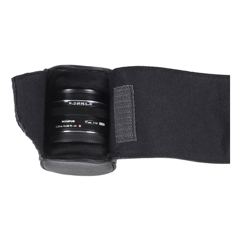 Donau Cowhide Leather Lenswrap (Small, Black) Image 2