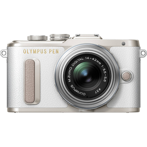 PEN E-PL8 Mirrorless Micro Four Thirds Digital Camera with 14-42mm Lens (White) Image 0