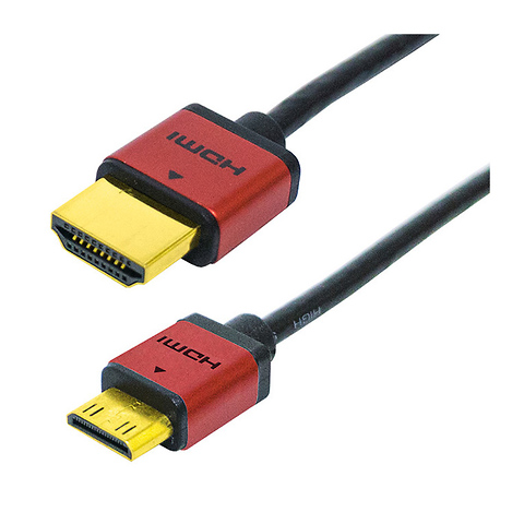 HDMI Type A To HDMI Mini Type C Male High Speed Ultra Slim Cable (1 m) Image 0