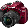 D3400 Digital SLR Camera with 18-55mm and 70-300mm Lenses (Red) Thumbnail 2