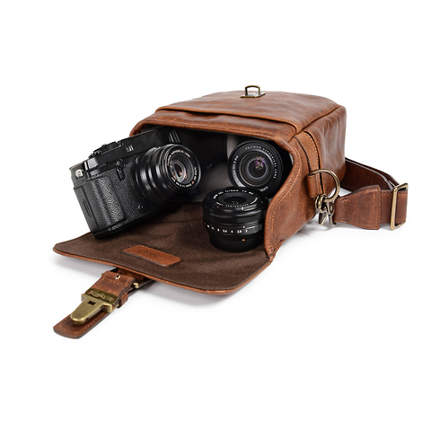 Bond Street Leather Camera Bag (Antique Cognac) Image 5