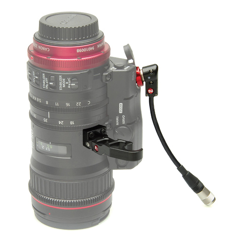 Lens Support for Canon 18-80 with Right Angle 6 In. Cable Image 1