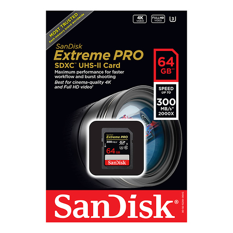 64GB Extreme PRO UHS-II SDXC Memory Card Image 1