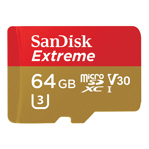 64GB Extreme UHS-I microSDXC Memory Card Image 0