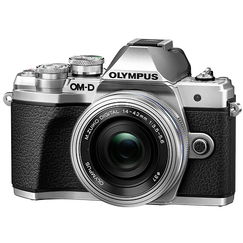 OM-D E-M10 Mark III Mirrorless Micro Four Thirds Digital Camera with 14-42mm Lens (Silver) Image 1