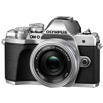 OM-D E-M10 Mark III Mirrorless Micro Four Thirds Digital Camera with 14-42mm Lens (Silver)